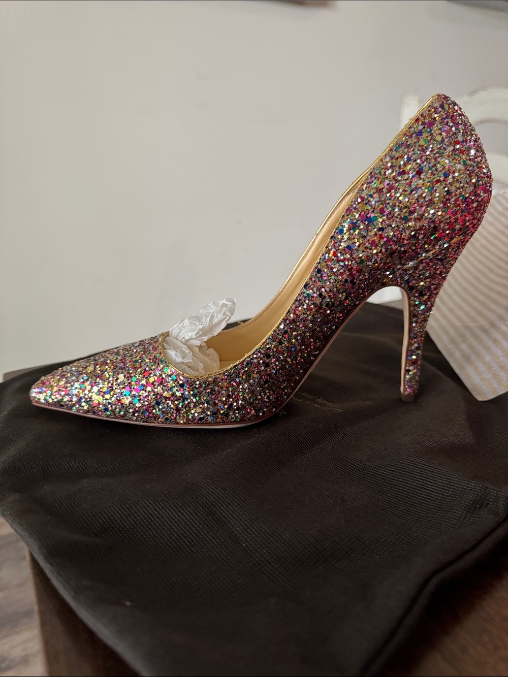 kate spade “Licorice Too” Multi-Glitter Pointed-Toe Stiletto Pump